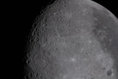 Moon southern region closeup
